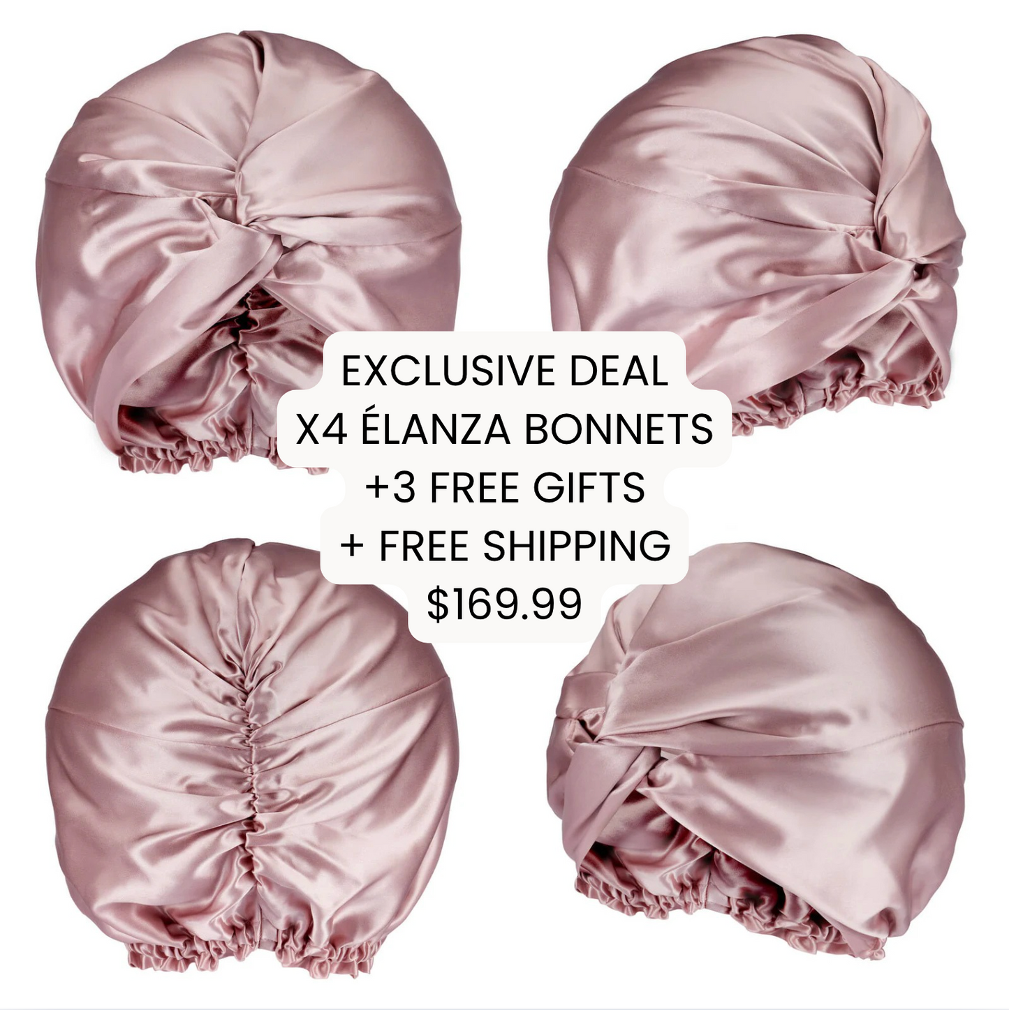 Élanza Silk Bonnet – 4 Pack Exclusive Bundle Deal